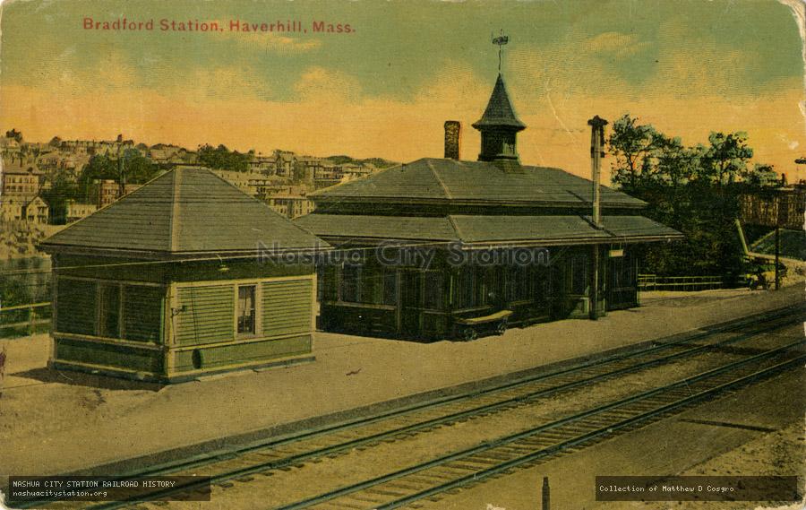 Postcard: Bradford Station, Haverhill, Massachusetts
